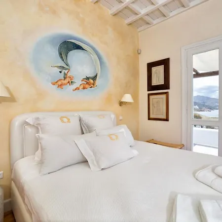 The Galaxy Mykonos Art Zen With Large Pool Greek Classic Chic וילה *