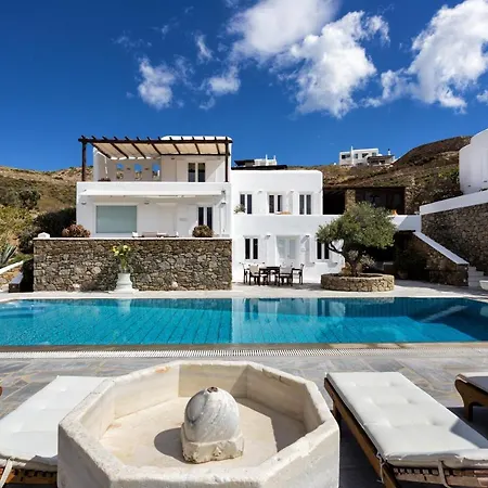 וילה The Galaxy Mykonos Art Zen With Large Pool Greek Classic Chic